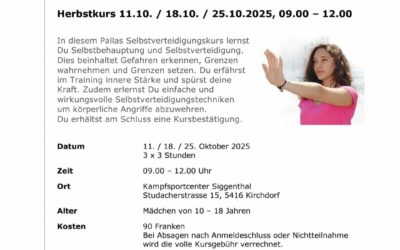 Neuer Selbstverteidigungskurs für Mädchen ab 10 Jahren
